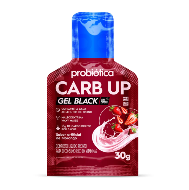 Carboidrato em Gel Carbup Black Gel Probiótica