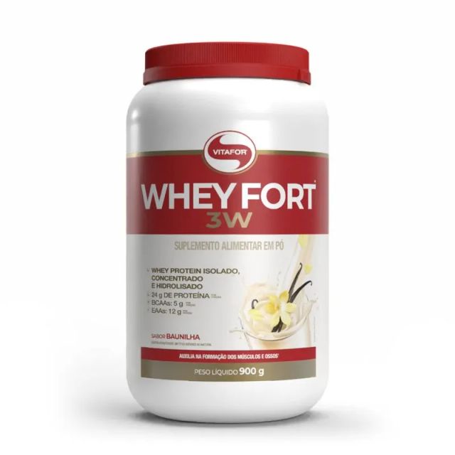 WHEY FORT 3W Sabor 900g - vitafor