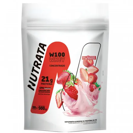 Whey Protein W100 Concentrado Nutrata 900g Refil