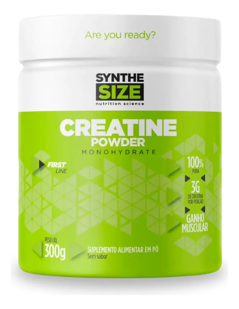 Creatina Monohidratada 100% Pura Pote 300g - Synthesize -
